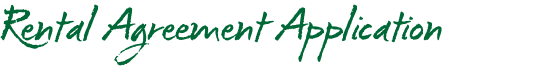 Rental Agreement Application 